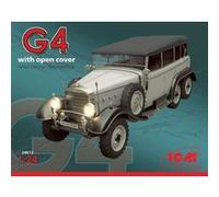 Maquette Voiture G4 With Open Cover Wwii German Personnel Car Icm 24012 1/24ème