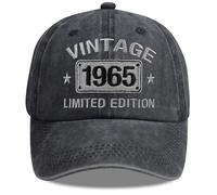 TypasTdqk Casquette de baseball vintage brodée en coton, édition limitée et amusante pour anniversaire - 1925 1935 1945 1955 1965 1975 1985 1995 2005, Noir , Taille unique