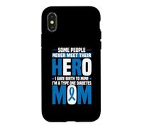Type 1 Diabète Maman Mère Mois de Sensibilisation au diabète T1D Coque pour iPhone X/XS