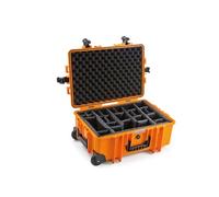 B&W Outdoor Case Type 6700 Cloisons Amovibles avec Trolley orange