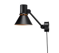 Type 80 W2 Applique Murale avec Câble Noir Mat