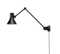 Type 80 W3 Applique Murale avec Câble Noir Mat