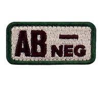 Type AB Négatif Groupe sanguin tactique Brodé Crochet et boucle d'attache Patch, Multitan