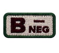 Type B négatif Groupe sanguin tactique Brodé Crochet et boucle d'attache Patch, Multitan