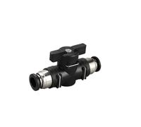 Type BUC 4mm 6mm 8mm 10mm 12mm connecteur pneumatique à Joint rapide vanne manuelle for tourner l'interrupteur limitation de courant à bille manuelle(BUC-10)