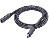 Type C 3.1 Mâle à Type C 3.1 Femelle Connecteur prend en Charge la Charge rapide,4K@60Hz Vidéo HD,Transmission Audio,câble D'extension de Synchronisation,Compatible Samsung MacBook(1M-M/F)
