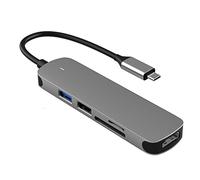 Type-C 5 En 1 Station D'accueil Usb2.0 + 3.0/Tf/Sd/Hdmi 4k30hz Cahier Multifonction Moyeu