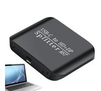 Type C Adapter - Durable USB Splitter Cable, Compact Hub | Double Monitor Connection with Stable Transfer, Portable Multiport Expansion Tool for Laptop Desktop PC Tablet Workstation