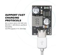 Type-C Buck Converter QC3.0 PD2.0/PD3.0 PPS Power Supply Module Step Down Converter 8V-32V to 3V-12V DC Voltage Regulator Module Supports Fast Charging
