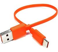 Type-C Câble de charge compatible avec JBL Charge 4, Flip 5, Pulse 4, JR POP, Endurance Peak, JBLCHARGE4BLKAM pour casque Bluetooth sans fil (1 m/orange)