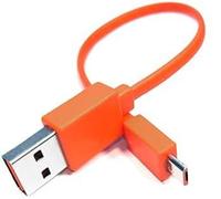 Type-C Câble de charge compatible avec JBL Charge 4, Flip 5, Pulse 4, JR POP, Endurance Peak, JBLCHARGE4BLKAM pour casque Bluetooth sans fil (1 m/orange)