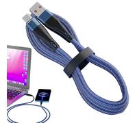 Type C Câble de données - Câble de charge de type C, câble de charge de téléphone portable | Fil de charge rapide, capteur intégré, ligne tressée en nylon, accessoires téléphoniques avec 10A, 120 W
