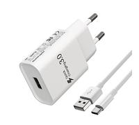 Type-C Chargeur Rapide pour Samsung Galaxy A14, A13, A15, A12, 4G/5G, S10, S9, S8, A04S, A05S, A33, A23, A32, A21S, A53, S24, S23, S22, S21, S20. Compatible Xiaomi Note9, Huawei. avec 2m Câble USB C
