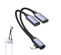 Type C Converter - Double Port Design, Durable Alloy Shell, USB C Adapter E