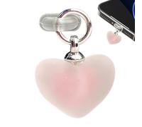 Type C Dust Plug - Resin, Heart-Shaped Decorative Design | Gradient Finish Port Protector Stylish And Functional, Type-C Dust Plug For Mobile Phones, Tablettes, Ordinateur, Headphones, Women, Girls