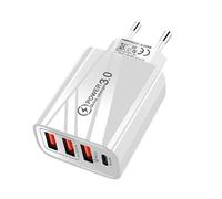 Type C Ladegerät Schnellladung, Schneller Mehrfach Ladegerät Für Smartphones - Kompatibel Smartphones Tablets Laptops Für Unterwegs Zuhause Familie Büro Und Auto