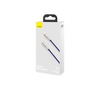type-c lightning cafule series metal data cable pd 20w 1m violet (catljk-a05)