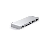Satechi Hub USB-C vers USB 3.0 / Carte SD / USB-C - Argent - ST-TCUPS