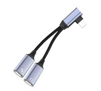 Type C Port Splitter - Adaptateur jack femelle double USB C, audio et hub de charge pour téléphones | Convertisseur USB C 2 en 1 pour la musique et l'utilisation de l'alimentation avec des appareils