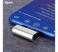Type C Splitter,2pcs Typec Converter Splitter Dual 2 In 1 To Headphone Usb O Charger Adapter Silver (Silver),Connectors And Adapters (Silver)