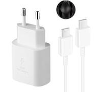 Type C Super Fast Charger, 25W Fast Charger with 1.5m Cable for Samsung Galaxy S25/S24/S23/S22/S21 Ultra/S25+/S24+/S20 FE/S10/S9/S8/A15/A20/A33/A40/A53/A55/A71 Note 20/1 0/9/8/Z Fold 6