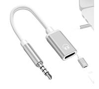 Type-C To 3.5mm Jack Adapter - Earphone Converter Cable, Female Type-C To Male 3.5mm Audio Connector, Stereo Headset Accessory For Smartphones Car Tablet Laptop, Supports Hands-Free Calling, Music