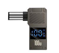 Type-C to DC Interface Adapter - 100W PD Charger Connector Tip | to Laptop Barrel Jack Converter with Digital Display, Fast Charging Power Adapter for Notebook, Router, and Battery Pack