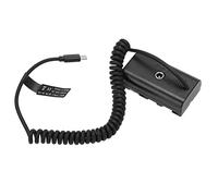 Type C to NP - F550 Spring Power Cable Dummy Battery, Wireless Power Adapter for Monitor and Fill Light, DC Dummy Battery Replacement for F570 F750 F970 with Type - C Input, Stable