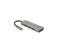 Type-C USB C vers 4K HDMI Adaptateur 3.0 Hub Transfert de données Port chargement TF Lecteur carte SD Gris AC1402