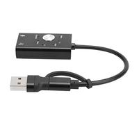 Type-C vers Audio Carte Son 2 en 1 stéréo USB Portable Multifonctionnel Petit pour OS X V9.0 pour 2000/2003/XP/Vista/Windows 7/8