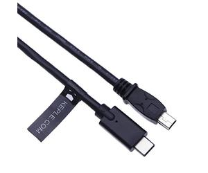 Type C vers Mini C?ble de Données USB Compatible avec de Voiture Dash Cam GoPro Hero 2, 3, 4, Garmin Dash Cam, RAC Nrac02 vers Google Chromebook Pixel, Yoga 900, Dell XPS, Asus Zenbook (1m)