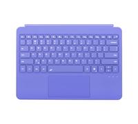 Type Cover pour Microsoft Surface Pro Generation 7+ 7 6 5 4 3 Clavier sans fil portable fin avec pavé tactile, 7 couleurs rétroéclairées, noir (violet clair)
