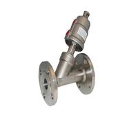 Type de bride 3/4" en acier inoxydable 304, siège angulaire à actionnement pneumatique à simple effet, joint PTFE normalement fermé(Double-plastic Head)