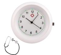 Type de clip de montre thoracique infirmière - Montre imperméable à l'eau avec stéthoscope, montre légère qui peut être attachée à la poitrine | Test multifonctionnel et horloge médicale, conception