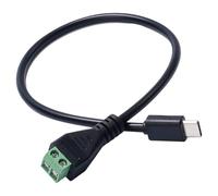 Type De Cordon Câble À Bornes 30 Cm C 2pin Conception sans Soudure Conception sans Soudure 9V 12V 20V 3A pour Le Ventilateur D'électronique LED Cord Corde PUILLE POURT