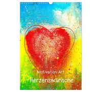 Type de motivation Souhaits du cœur, Version française (Calendrier mural 2026 DIN A3 portrait), Calendrier CALVENDO mensuel