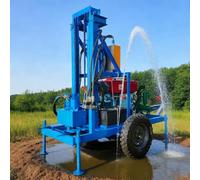 Type de roue plate-forme hydraulique portative de foreuse de puits d'eau | Plate-forme de forage mobile pour puits d'eau | Perceuse de forage portable de 120 m de profondeur avec alimentation