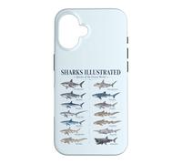 Type d'espèces de Requins Biologie Marine Océan Poisson Animal Art Coque pour iPhone 16