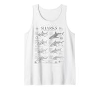 Type d'espèces de Requins Biologie Marine Océan Poisson Animal Art Débardeur
