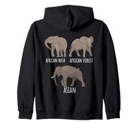 Type d'espèces d'éléphants pour Les Amoureux des Animaux Sauvages d'Afrique Sweat à Capuche
