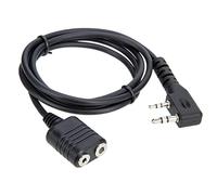 Type K 2 Pin Câble de rallonge pour microphone de haut-parleur et casque d'écoute pour BaoFeng UV-5R BF-888s pour Kenwood Walkie Talkie Premium Câble d'extension du cordon audio