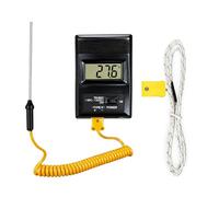 Type K Thermocouple Thermomètre, -50~1300℃ Thermomètre numérique Testeur de Température à Thermocouple Type K, Type De Contact Thermomètres Avec 2 Thermocouples pour Gaz, Liquides