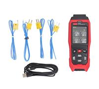 Type K Thermomètre à Thermocouple 4 Canaux Enregistreur de Données avec Sonde à Thermocouple