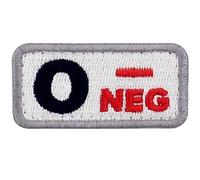 Type O négatif Groupe sanguin tactique Brodé Crochet et boucle d'attache Patch, Rouge et noir