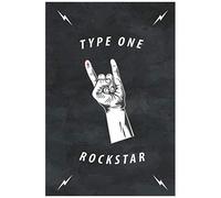 Type One Rockstar: Weekly Blood Sugar Diary, Daily Diabetic Glucose Tracker Journal Book, 4 Time Before-After (Breakfast, Lunch, Dinner, Bedtime)
