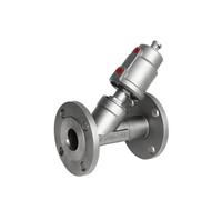 Type Y de vapeur de Corrosion résistant de siège d'angle de bride pneumatique d'acier inoxydable DN32 coupé