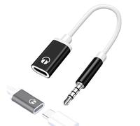 TypeC Audio Adapter, 3.5mm Headphone Converter, 15cm Flat Cable Support, Car Stereo Audio Jack Converter Music Calls Driving, Universal Fit, Fast Stable Sound Transmission Calls Music Driving