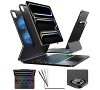 typecase Edge+ Étui avec clavier pour iPad Air 11" (M3 2025/M2 2024), iPad Air 5e/4e génération et iPad Pro 11" (4e, 3e, 2e, 1ère génération), coque arrière amovible, support magnétique flottant