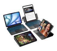 typecase Étui avec clavier Studio pour iPad Air 11" M3 2025/M2 2024, pavé tactile Click Anywhere, clavier iPad multi-angle pour saisir, visualiser, esquisser et lire, noir