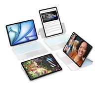 typecase Étui de clavier Studio pour iPad Air 11" M3 2025/M2 2024, pavé tactile Click Anywhere, clavier iPad multi-angle pour saisir, visualiser, esquisser et lire, blanc